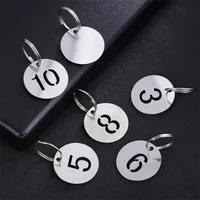 1-30 Stainless Steel Round Number Labels Hollow Out Number Plates Key Label Tags Chain Labels for Suitcase Identifiers Hanging 2