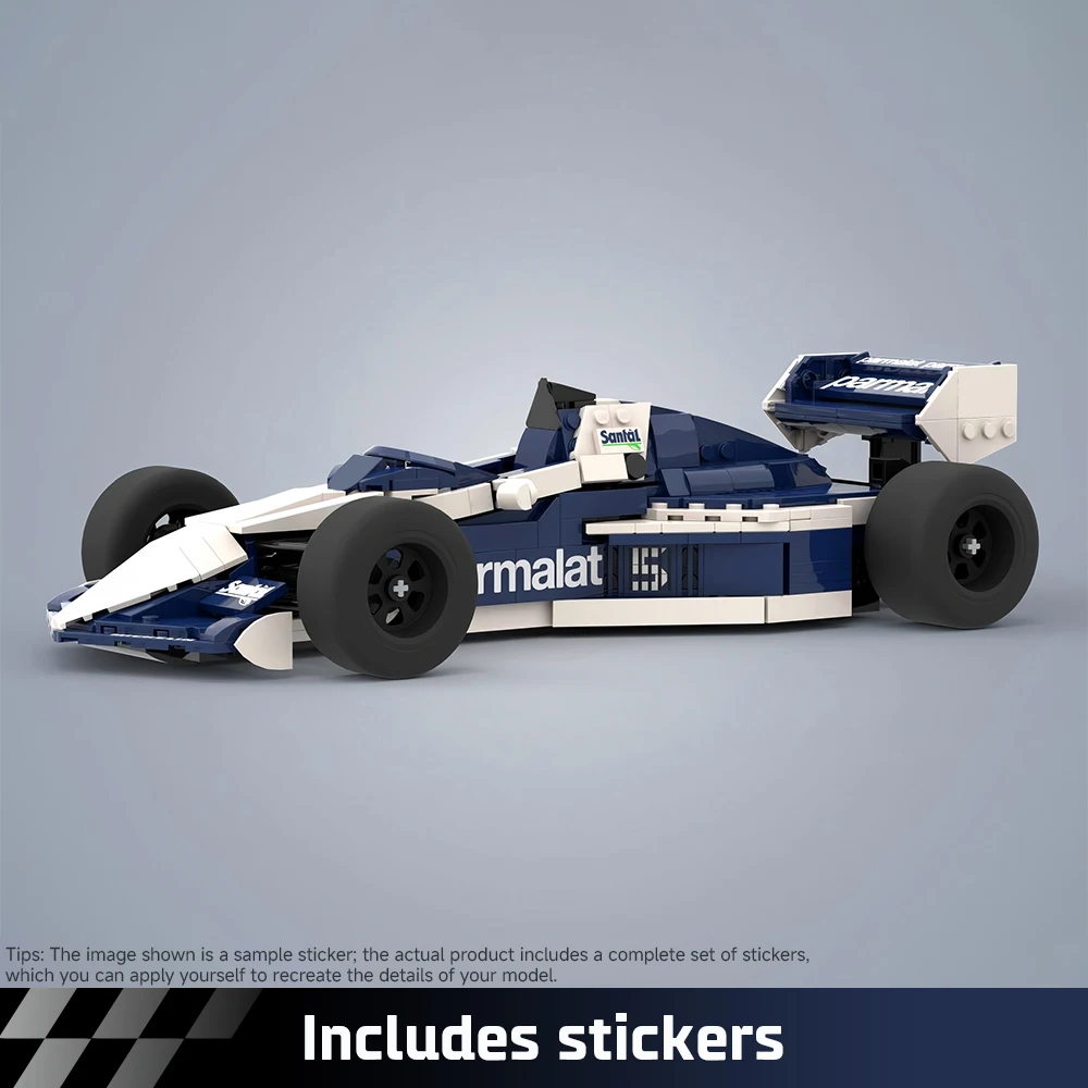 New MOC Speed Series 1983 Race BT52B Racing Car Model Building Blocks DIY Modular Assembly Children's Toy Boy Birthday Gift