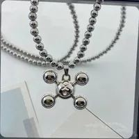 Quad Ball Pendant Hip Hop Style Stainless Steel Jewelry Men's and Women's Fashion Personality Necklace Collection Wholesale 2