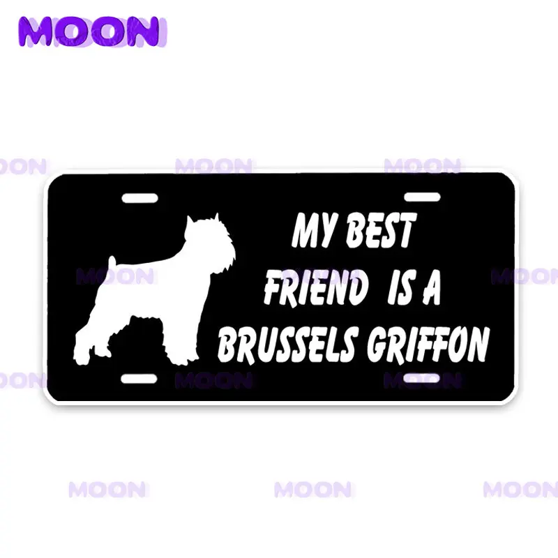 

My Best Friend Is A Brussels Griffon Dog Car Bumper Window Waterproof PVC Sticker Decal Car Accessories