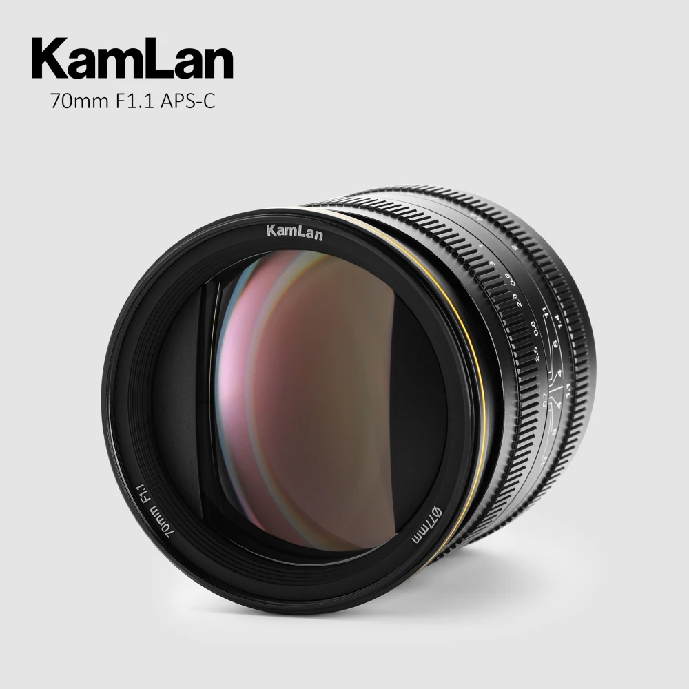Kamlan　70mm　F1.1　EOS-M　EF-M Kamlan 70mm F1.1 APS-C Manual Camera Lens Fr Canon EOS-M