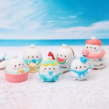 

Cute Anime Figure Molang Rabbit Blind Box Toy Doll Free Shipping PVC Figure Korean Kawaii Figurine Desk Ornaments Girl Gift Room