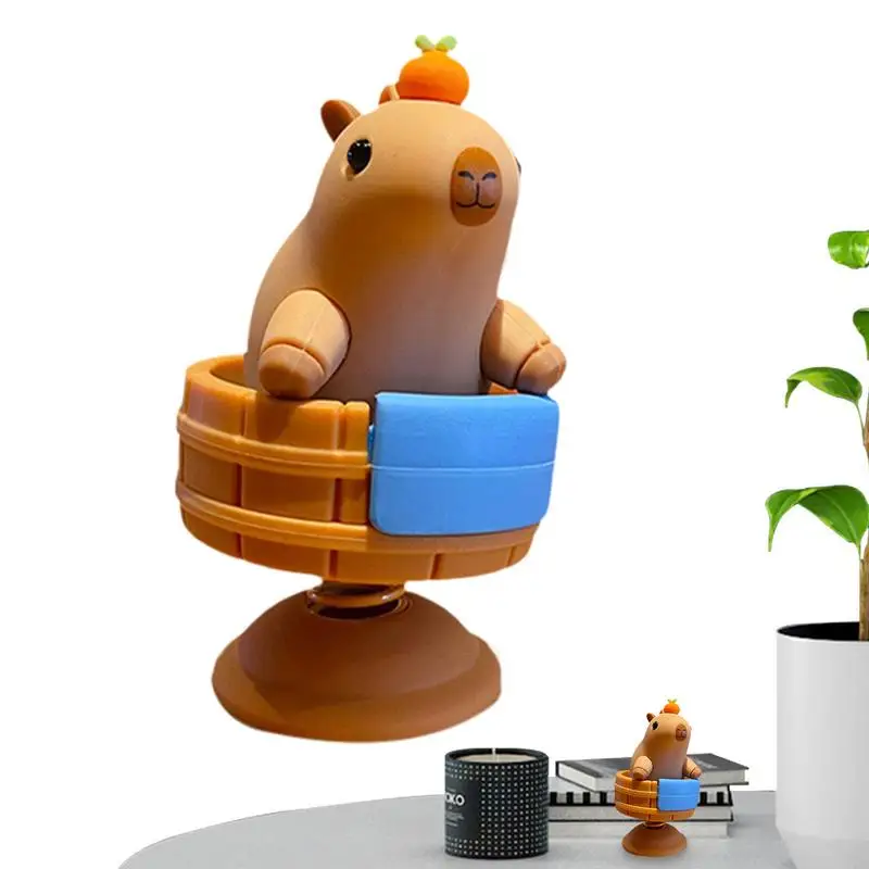 

Car Capybara Figure Head Shaking Figurine For Car Dashboard Automotive Trim Funny Capybara For Window Sill Center Console Living