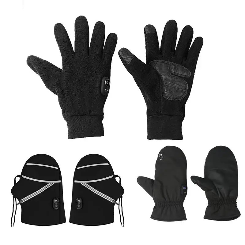 

Electric Heated Gloves Fast Heating Motorcycle Gloves 3 Temperature Control Washable Windproof Touchscreen Gloves Winter Mittens