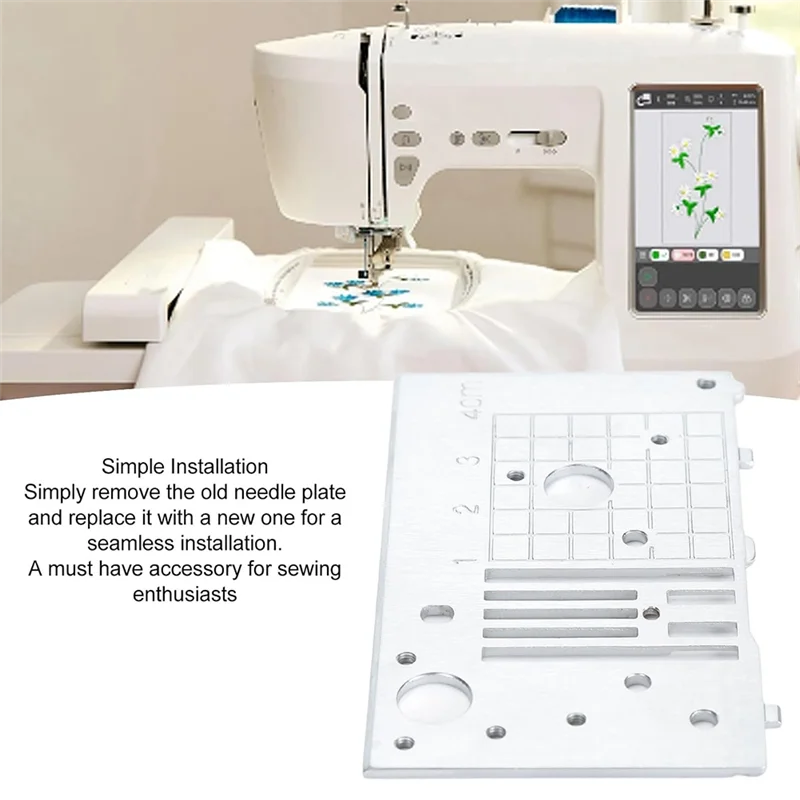 A88K-Metal Straight Stitch-Needle Plate, Professional Needle Plate Compatible With For Brother-LB5000, Elite PE545, CE1100PRW