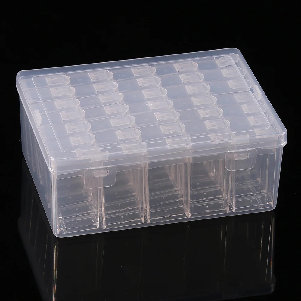 Storage Box 10/35/36 Slots Plastic Storage Box 5D DIY Diamond Painting Beads Charms Jewelry Accessories Organizer Box