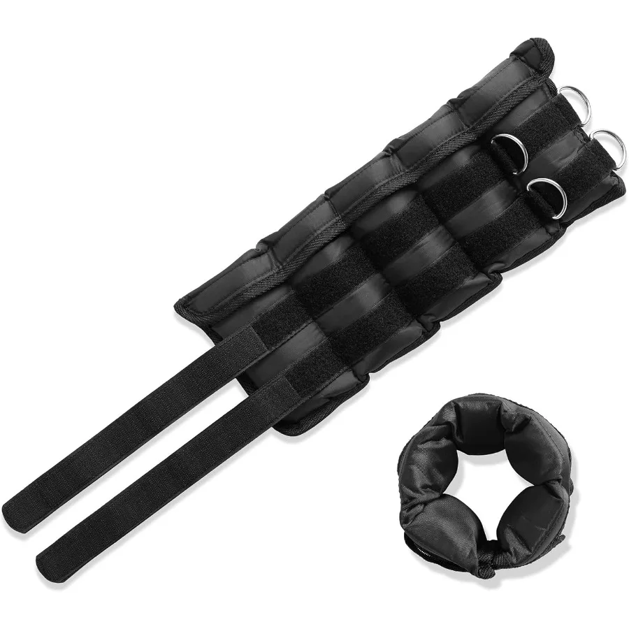 Adjustable Ankle and Wrist Weights Set with Removable Weights for FullBody Resistance Training Ideal for Home Workouts Fitness