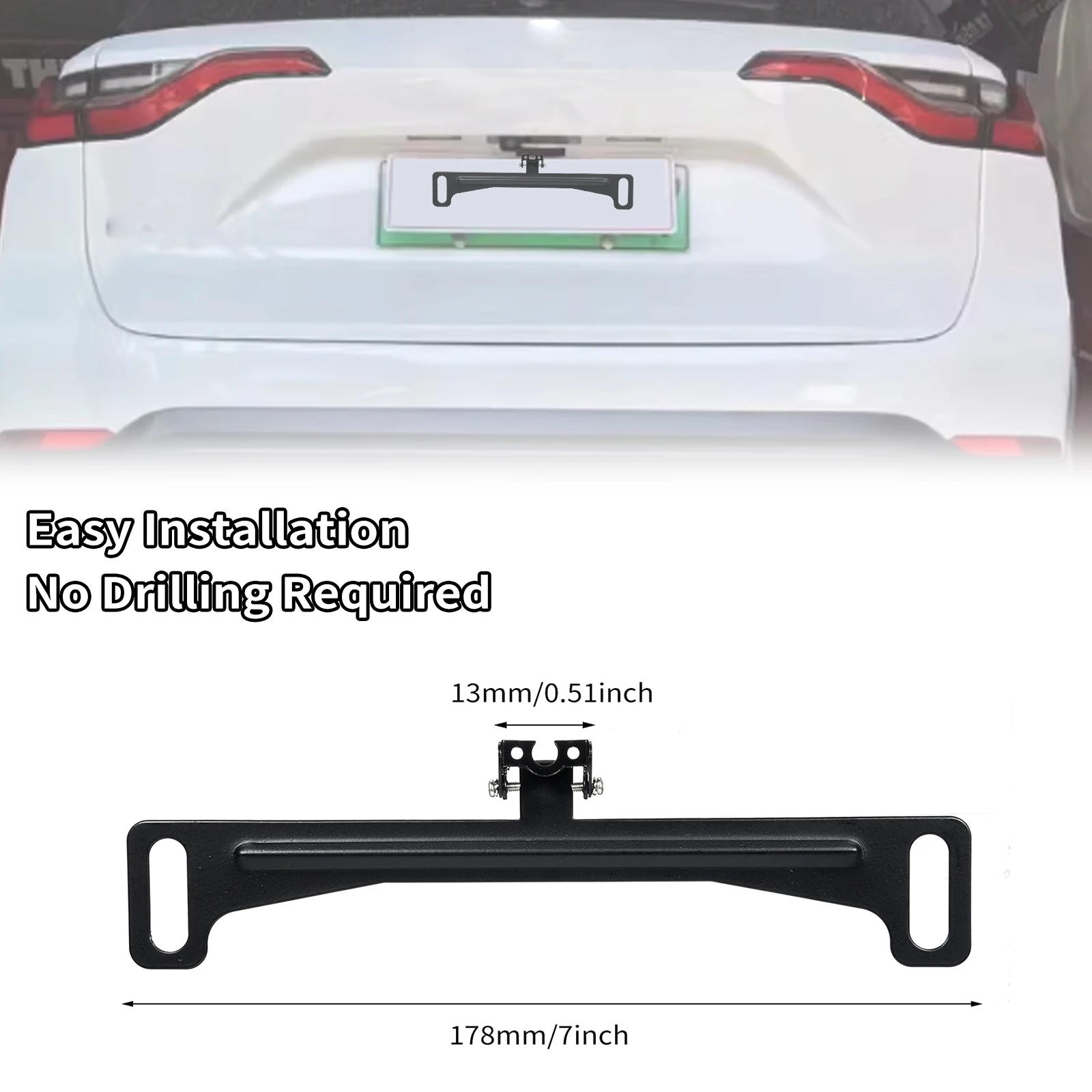 License Plate Camera Mount Backup Camera License Plate Mount Installation Holder for Backup View Camera backup camera bracket
