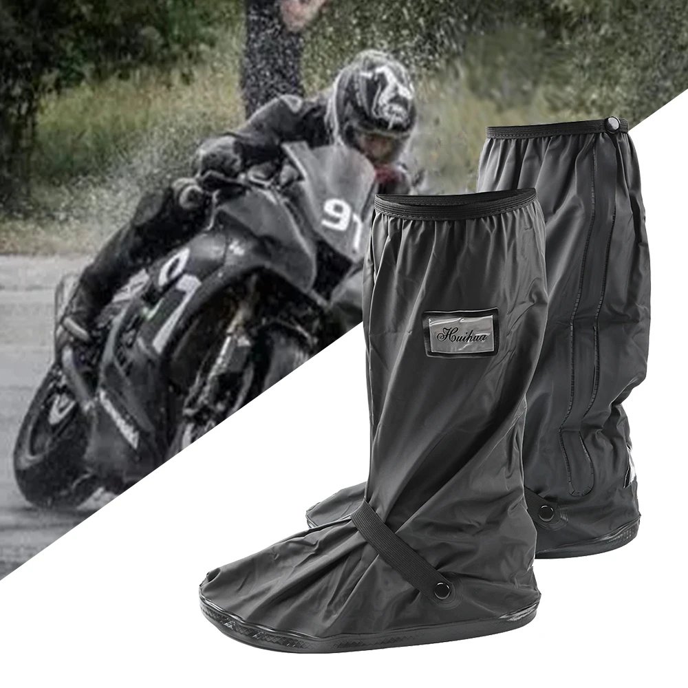 Non-Slip Boot Covers Reusable 1 pair Unisex Shoes Protectors for Rainy Snowy Day Motorcycle Scooter Bike Rain Shoes Cover