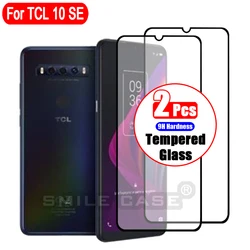 High - Definition Scratch & Wear - Resistant Phone Screen Protector 2 - Piece Set for TCL 10 SE (Black)