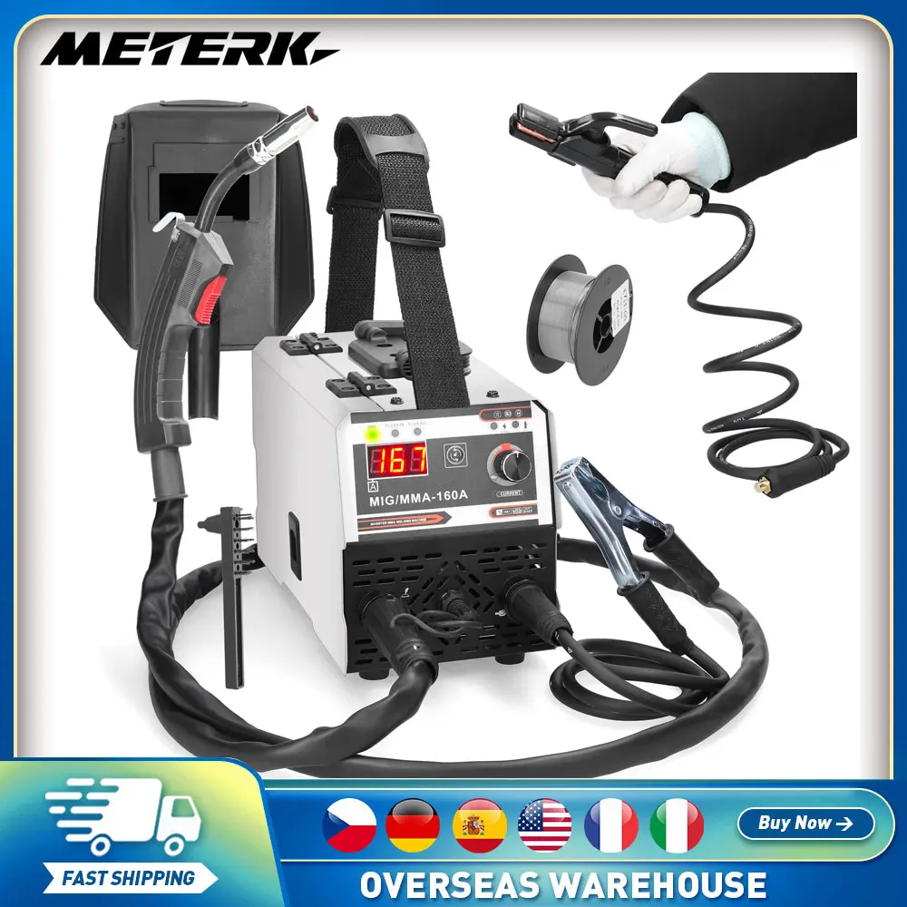 Welding Welders Multifunctional 4in1 MIG MMA MAG TIG-160C Inverter Welders Multipurpose Portable Electric Welding Machine Intelligent Welders