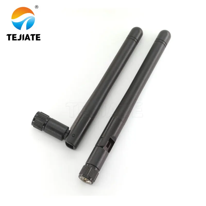 1PCS RF coaxial GPRS GSM antenna elbow straight external thread wireless L-shaped black inner pin 5CM plug connector