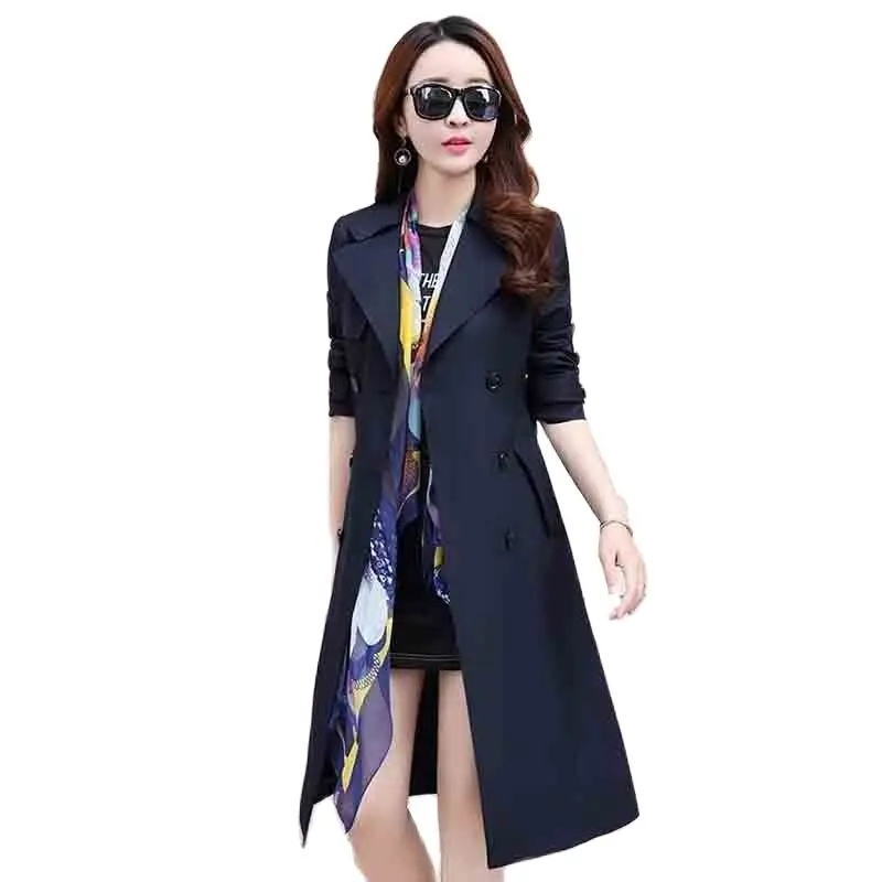 

Windbreaker Women's Long British Style 2023 Spring And Autumn New Coat Korean Temperament Ladies Knee-high Spring And Autumn Coa