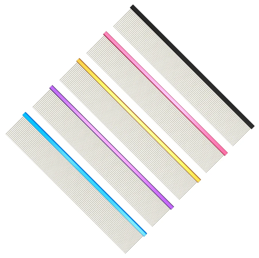 

PC-15 Factory OEM Custom Logo Pet Comb Stainless Steel Comb PC-15 220*36mm
