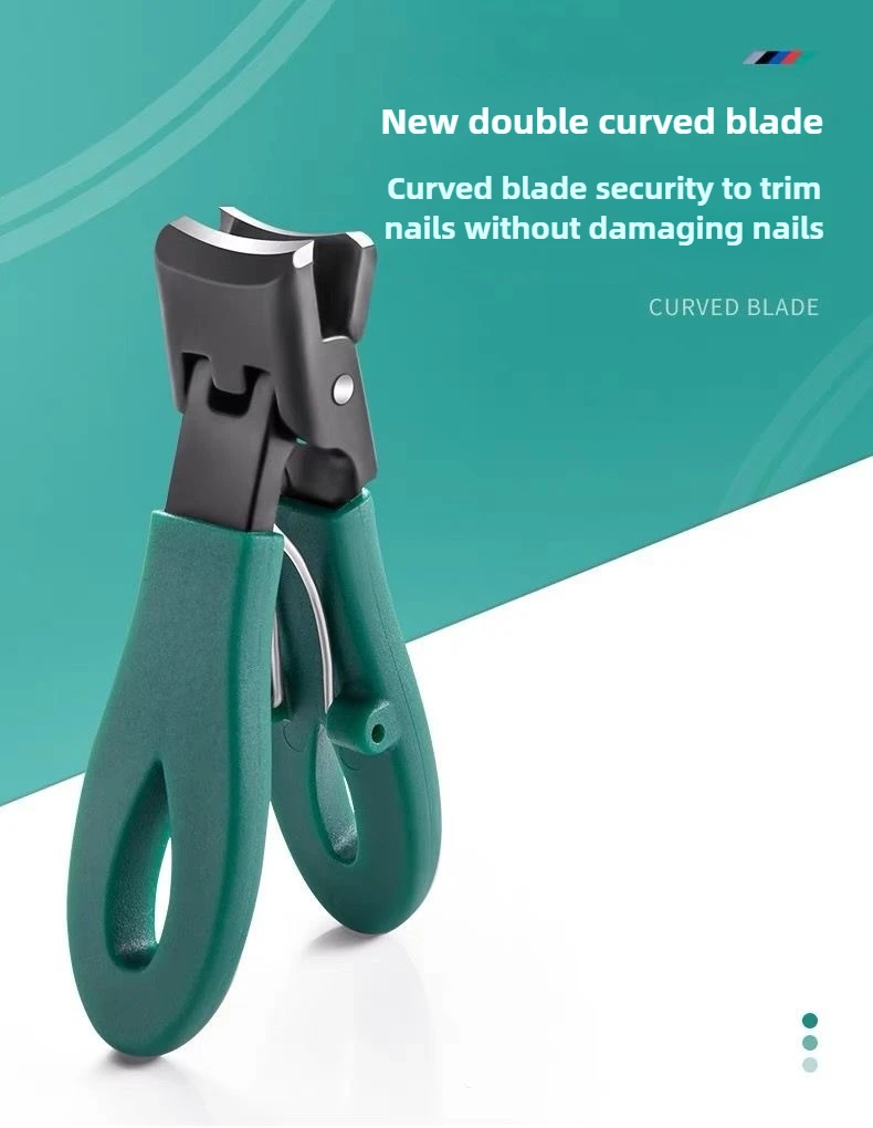Description Picture 4 of itemPortable Ultra Sharp Nail Clippers Stainless Steel Wide Jaw Opening Anti Splash Toe Fingernail Trimmers For Woman Man