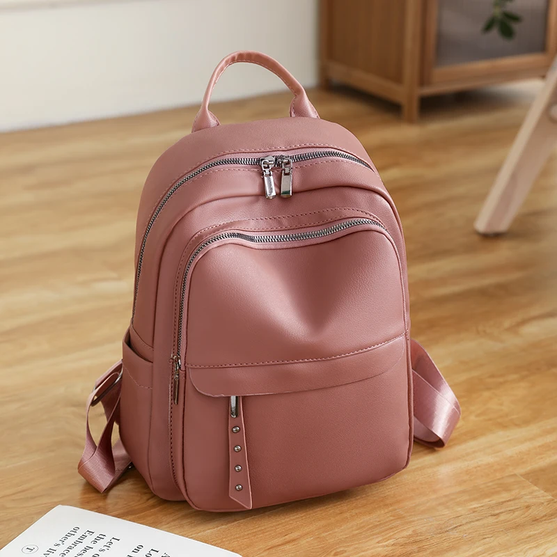 

High Quality Leather Backpack Women Large Capacity Travel Backpack Fashion School Bags Mochila Shoulder Bags for Women 2023 New
