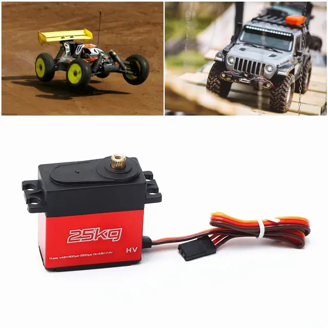Metal 25KG Helpful Metal Servo Digital Steering Gear Practical Metal Servo Rustproof   for Airplane 4