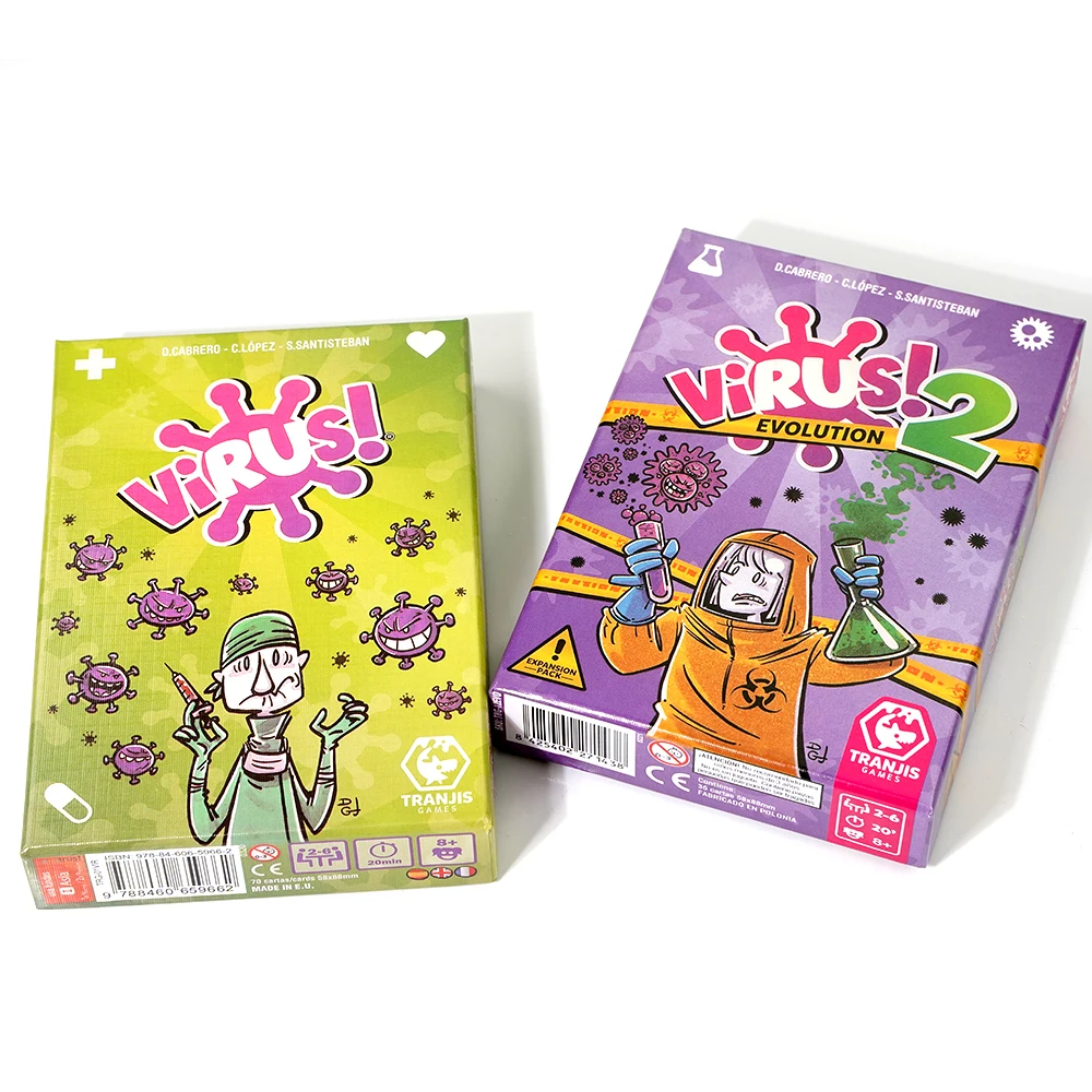 In Spanish Version In English Virus Card Game The Contagiously Virus 2 Card Correct Version Party Game For Fun Family Games card games virus game cards