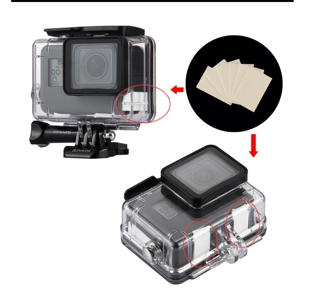 12 inserts anti-buée réutilisables pour GoPro Hero 9 8 7