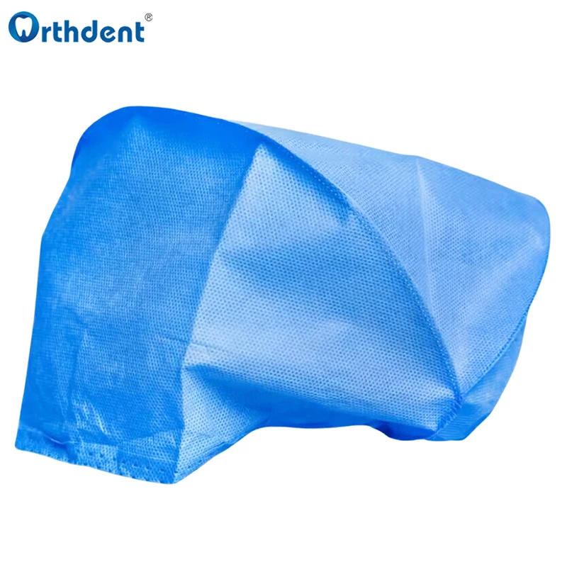 Disposable Dustproof Hair Medical Dome Strip Cap Doctor Non-Woven Surgical Cap Dust-Proof Workshop Work Hood 20Pcs