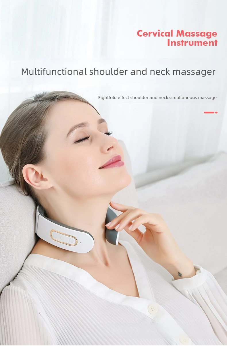 Electric Wireless Pulse Neck And Shoulder Massager For Pain Relief_voghion.com