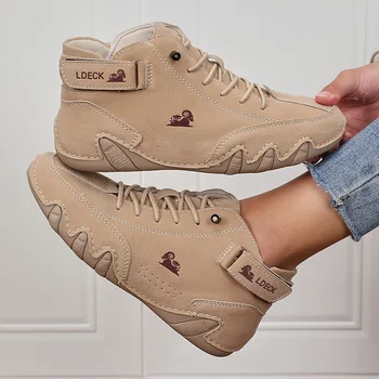 أحذية نسائية كاكي عصرية مريحة وناعمة أحذية عالية الجودة متعددة الاستخدامات عصرية للتنقل للدراجات النارية أحذية رياضية نسائية 5