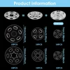 30 Pairs 7/10/15mm Plastic Sew-on Snap Buttons Invisible Snap Fasteners Buttons Round Clear Press Button for Sewing Clothing DIY 2