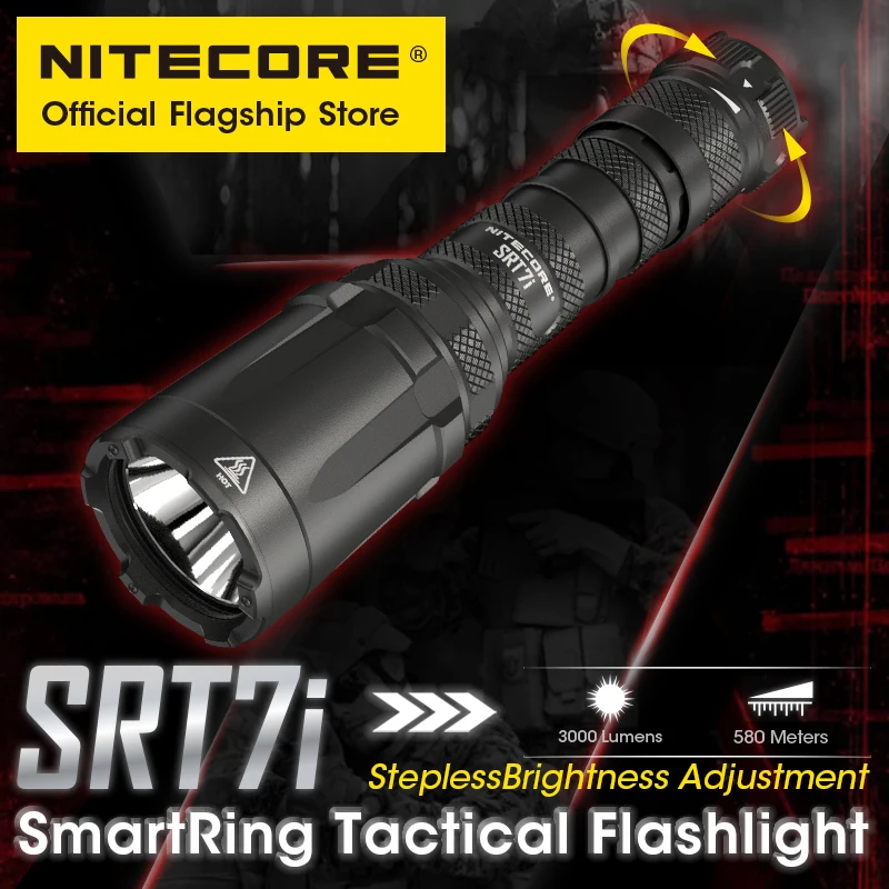 NITECORE SRT7i USB-C Rechargeable Tactical Flashlight