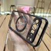 For Google Pixel 7A 8 8Pro 8A Case Transparent Electroplating Magnetic Wireless Charging For Magsafe Back Protect Cover 2