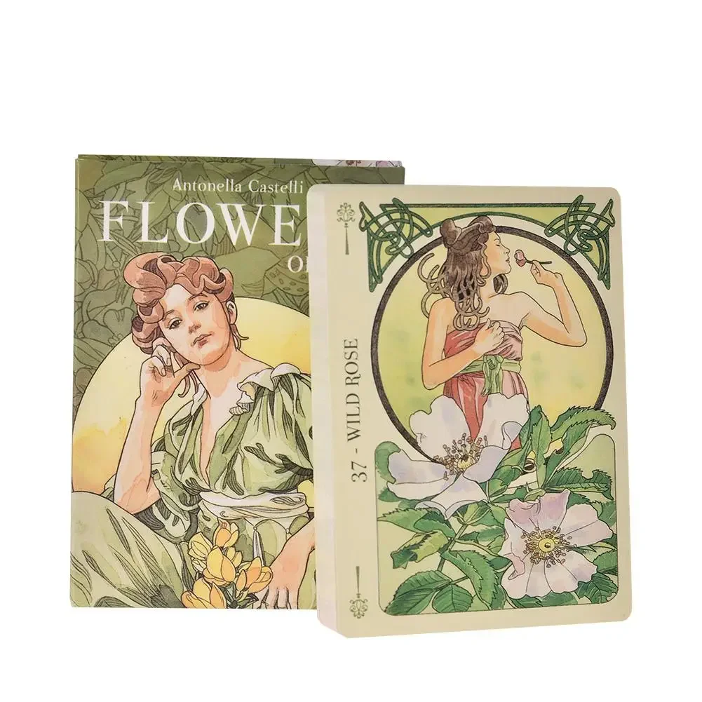 

New Flowers Oracle Tarot Cards PDF Guidebook Full English Tarot deck board games for women party family playing games card