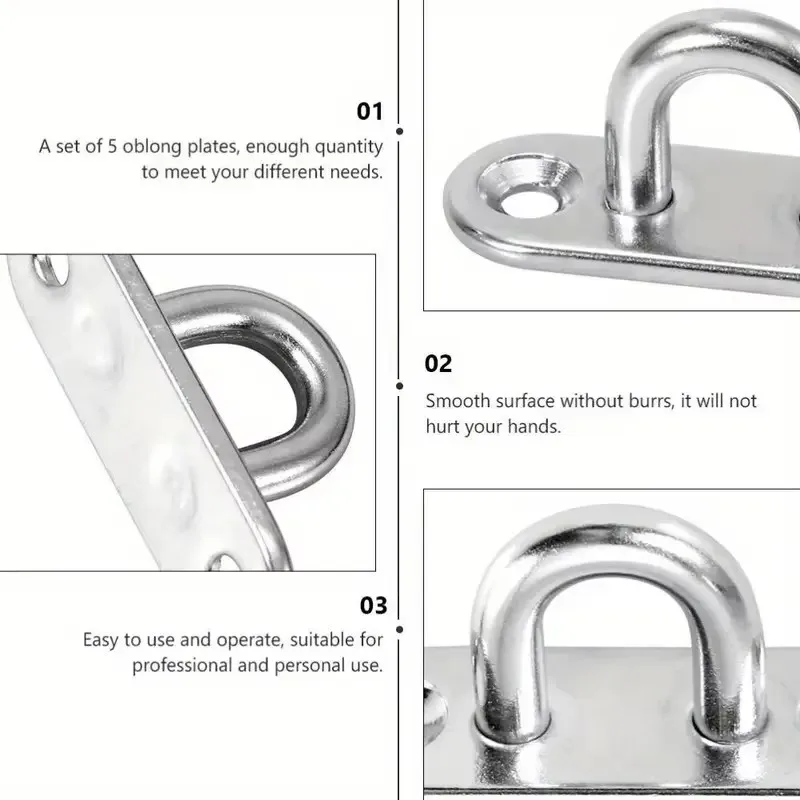 Heavy Duty Corrosion Resistant U-Hook Set for Marine and Wall Applications