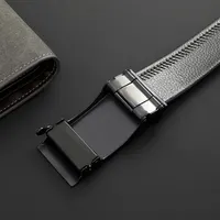 Hommes en cuir ceinture en métal voiture automatique boucle ceinture de travail de haute qualité hommes 120cm ceinture en cuir 2