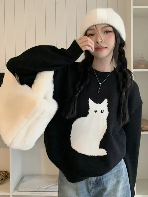 Cat Knit Jumper Sweater 2