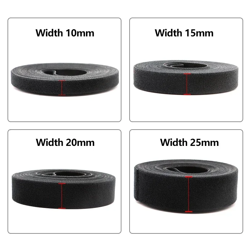 Colorful Adhesive Back-to-Back Hook & Loop Strap Roll - Versatile Cable Management and Organization Solution (5m Roll)