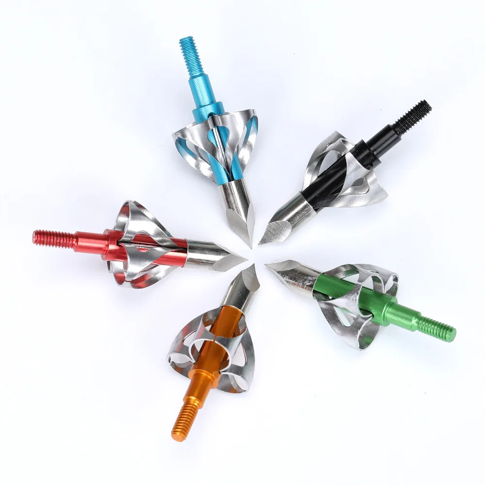 

100grain 6pcs Arrow Head Recurve Bow Hunting Arrowhead Glass Carbon Steel Aluminum Arrow Shaft Universal Broadhead