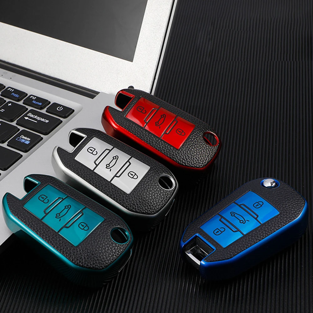 Car Key Cover Case Shell Cover Fob Per Peugeot 207 208 2008 308 3008 408 508 107 301 Citroen C4 Cactus C5 Ds4 Ds5