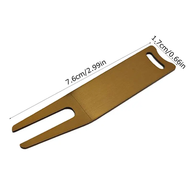 Golf Divot Repair Tool Multi-Function Metal Green Fork Bending Design Practicing Tool For Golf Professions Novices And