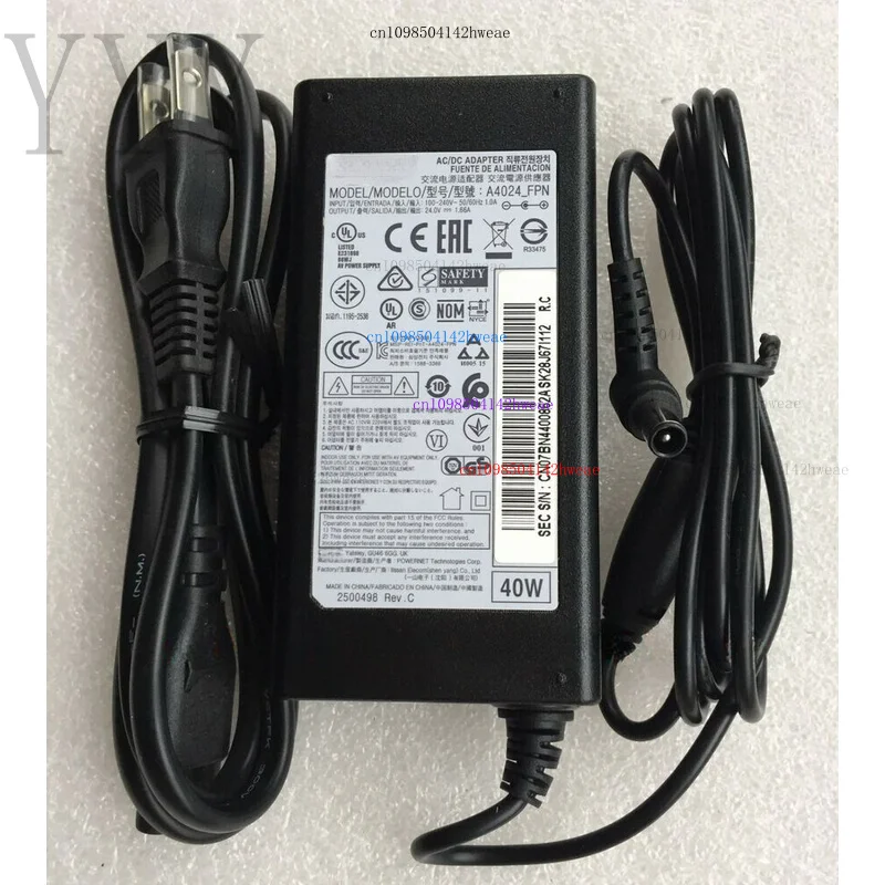 HW-K650/ZA HW-K650 A4024_FPN 사운드바용 삼성 24V AC/DC 어댑터용
