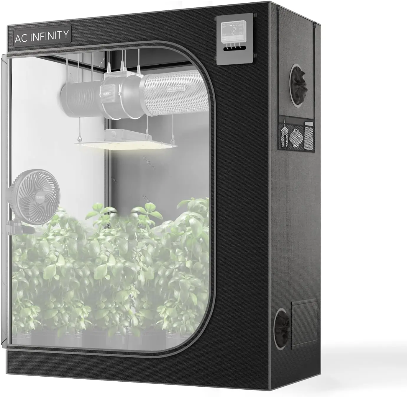 Grow Tent 48x24x72 2000D Diamond Mylar Canvas for Hydroponics Indoor Growing