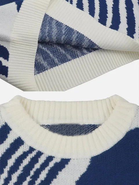 Swirl Pattern Pullover Sweater 6