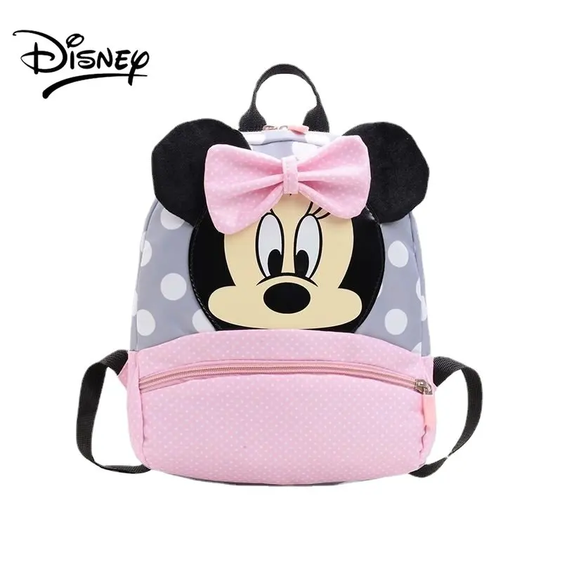 

Disney Minnie Backpack for Girls Toddler School Bags Kid Kindergarten Preschool Students Nylon Cute Mini Bag Free Shipping