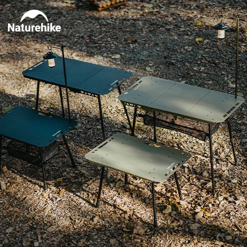 Naturehike 2025 New IGT Camping Table Hanging Lantern Pole Folding