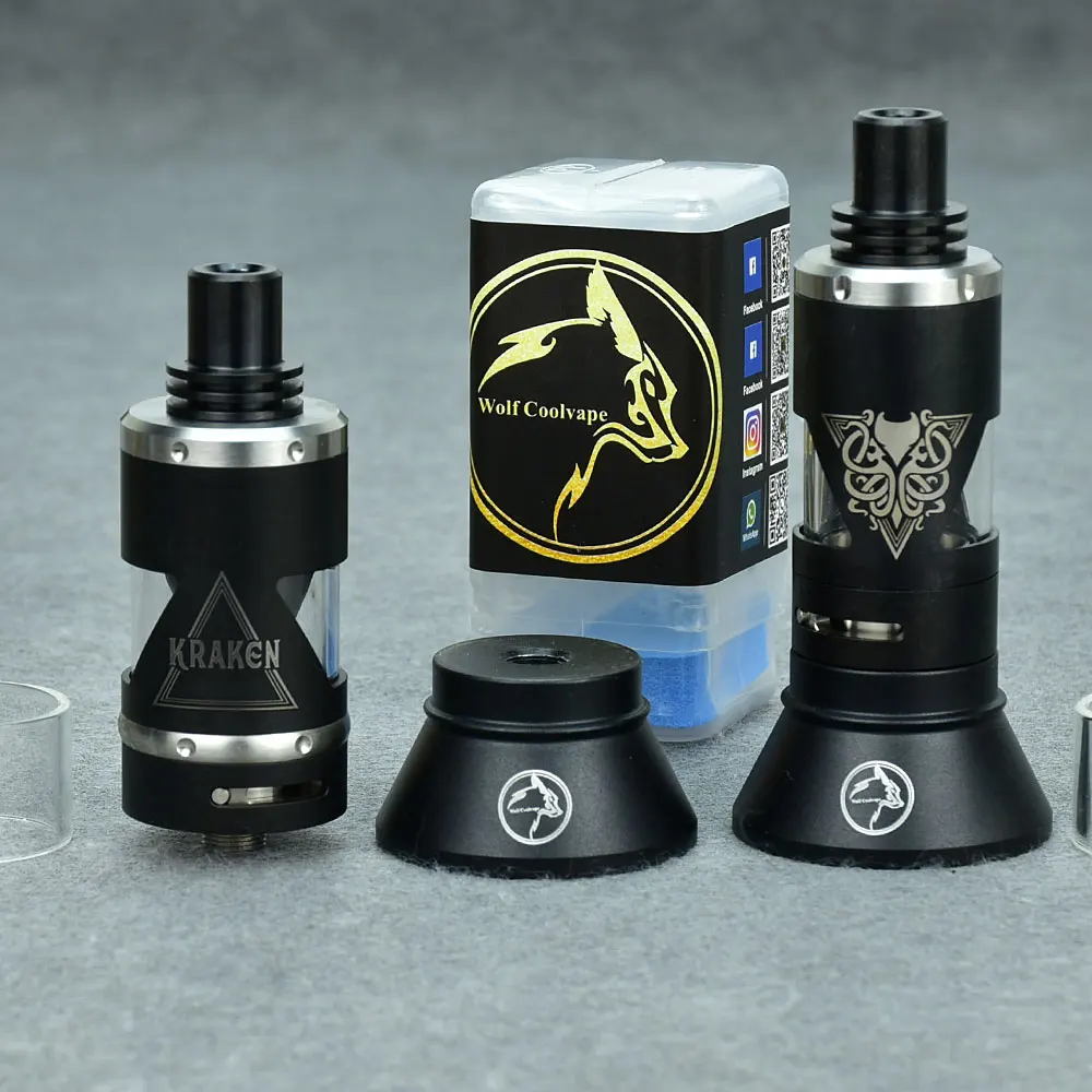 

wolfcoolvape kraken rta Vicious Ant Kraken V2.5 rta SubTank 24mm/22mm 2.5ml vape rta Rebuildable Vape 304ss (without coils)
