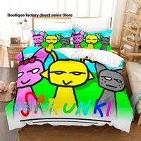 2025 Hot Sprunki Bedding Set Single Twin Full Queen King Size Bed Set Adult Kid Bedroom Duvetcover Sets Anime parure de lit Bed 1