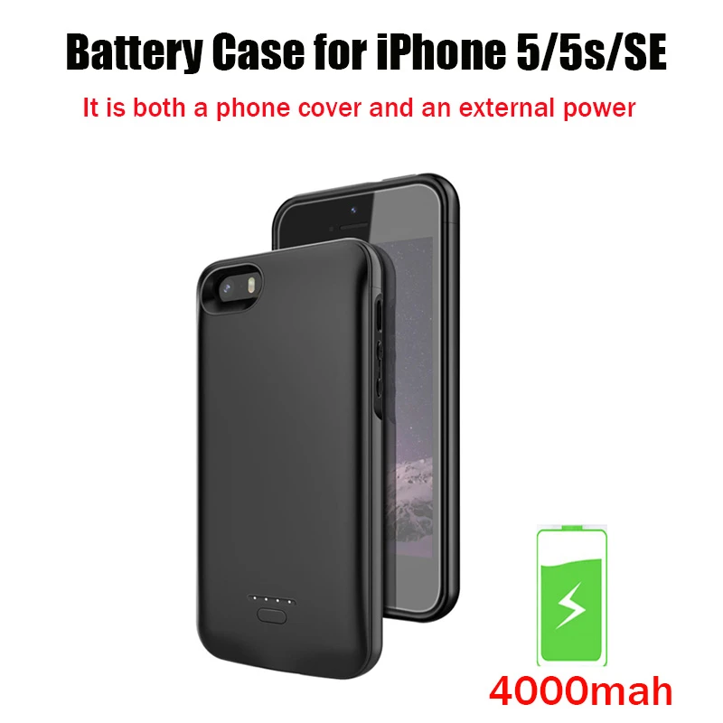 Externe Batterij Case Power Case Voor Iphone 5 5S 2016, Bank Oplader Telefoon Cover 4.0 Inch| | - AliExpress