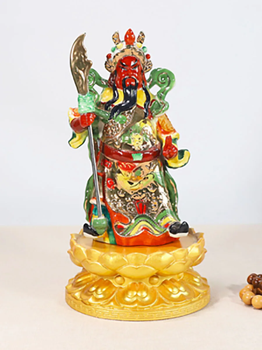 Gilded Solid Wood Buddha Statue Base, Guanyin Bodhisattva Statue, Wealth God Guan Gong Statue, elevated Bracket