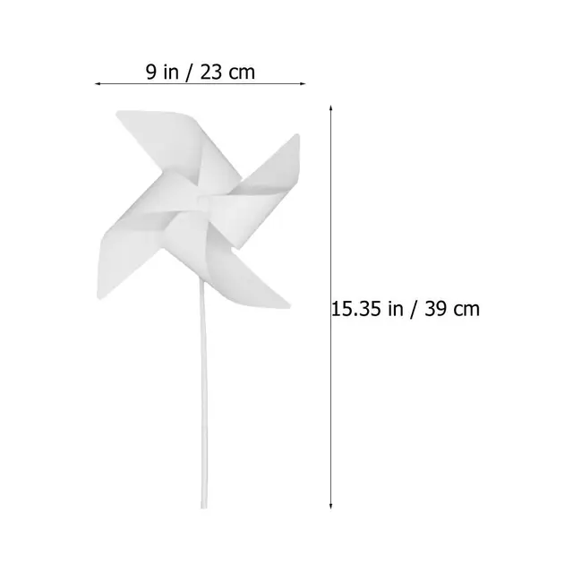 12pcs Blank Painting Windmill DIY Graffiti Pinwheel Toys Kindergarten Handmade Art Material Educational Toys Gifts 6