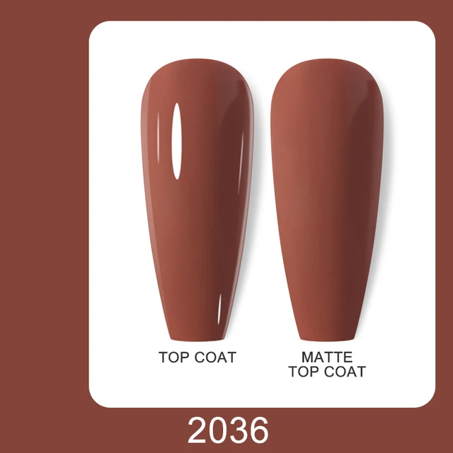 Arte Clavo 15ml Brown Coffee Color UV Gel For Nail Gel Nail Polish Varnish Hybrid Glitter Decoration Base Top Coat Set 2036