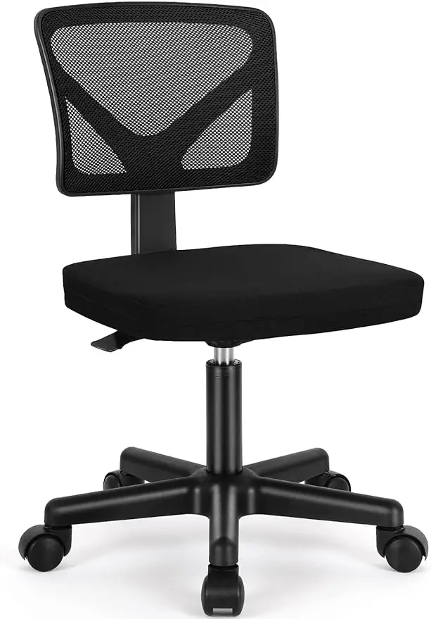 Home Office Desk Chair,Ergonomic Low Back Computer Chair,Adjustable Rolling Swivel Task Chair with Lumbar Support for SmallSpace car back lifting adjustable lumbar support hand operated relaxation for waist back headrest swivel seat interior