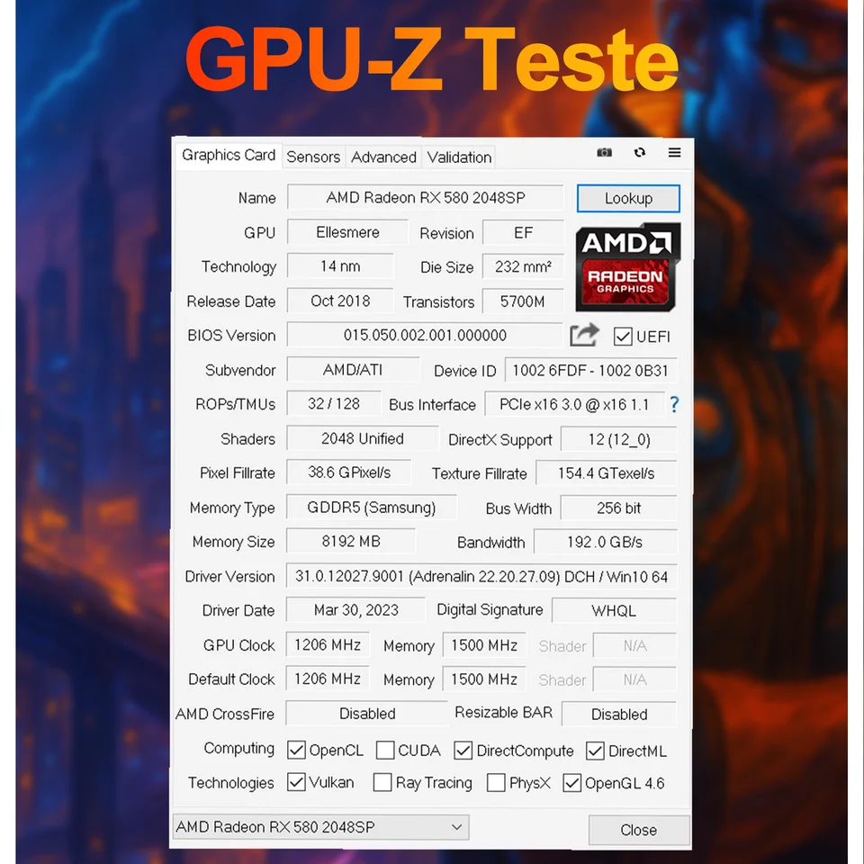 Rx580 8G Soyo AMD Radeon グラフィックスカード GDDR5 256ビット